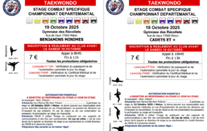 Stage compétiteurs départementaux
